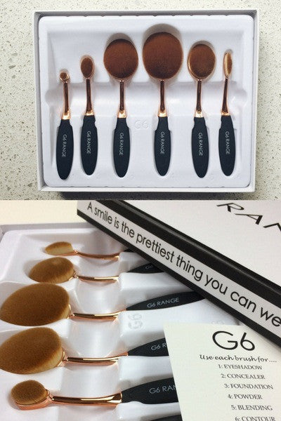 Makeup Brush Set - 6pcs