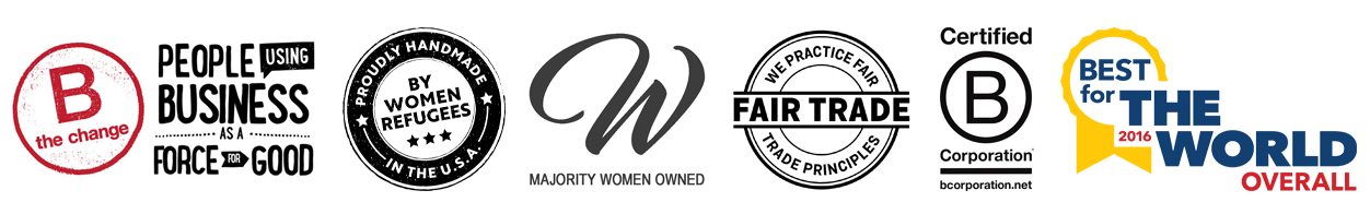 Fair trade soy candles handmade by women artisan refugees at Prosperity Candle woman owned B-Corp certified