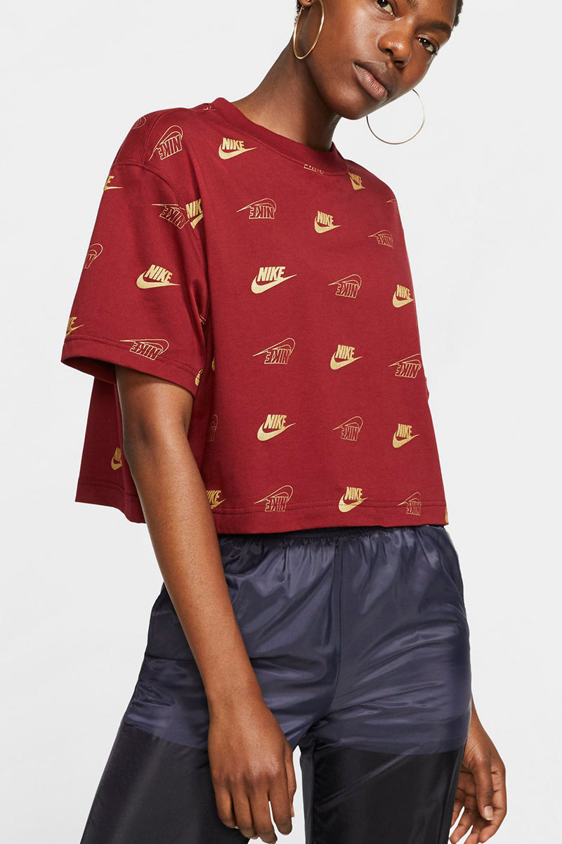 nike crop top red