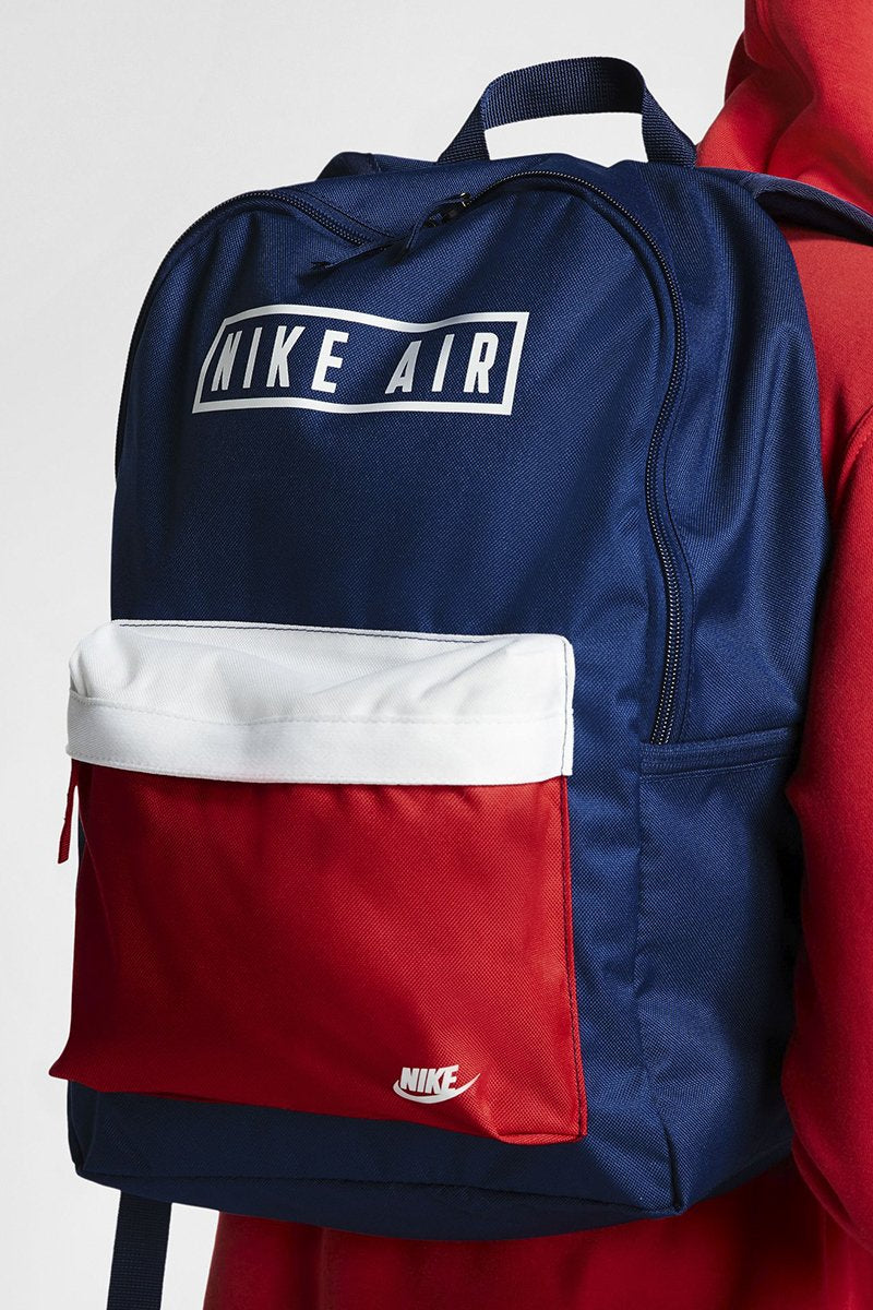 red and blue nike backpack