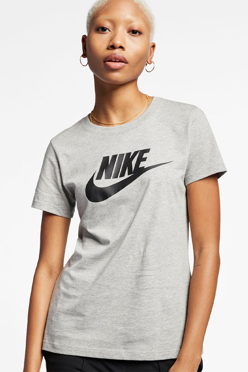 Nike Graues T Shirt Fur Damen Mit Logo Print Bv6169 063 Sneakerworld