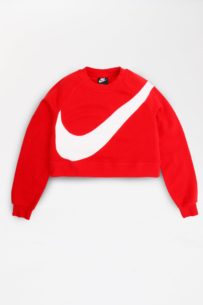 nike swoosh crew sweatshirt red