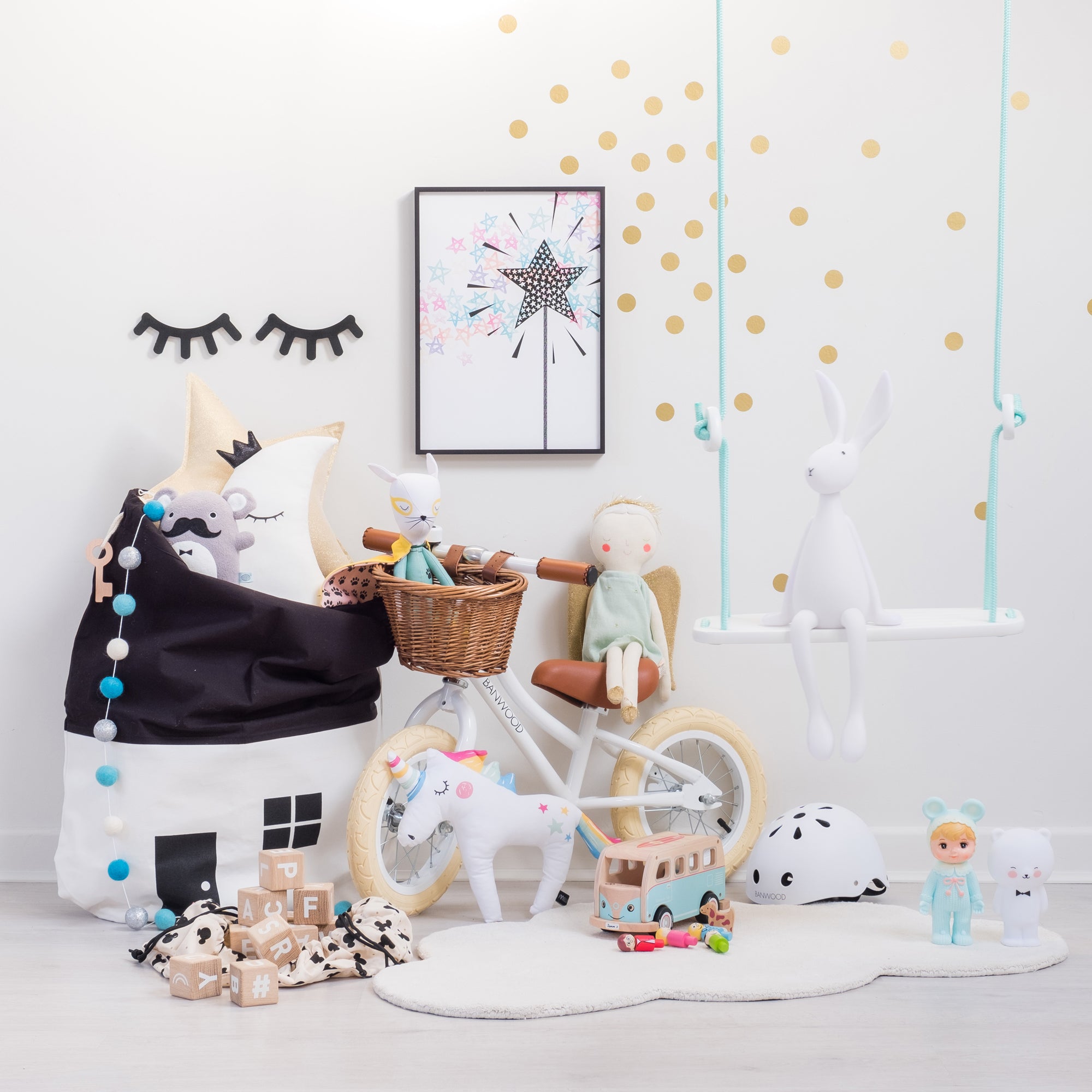 Toys and children's home accessories, available at Bobby Rabbit.