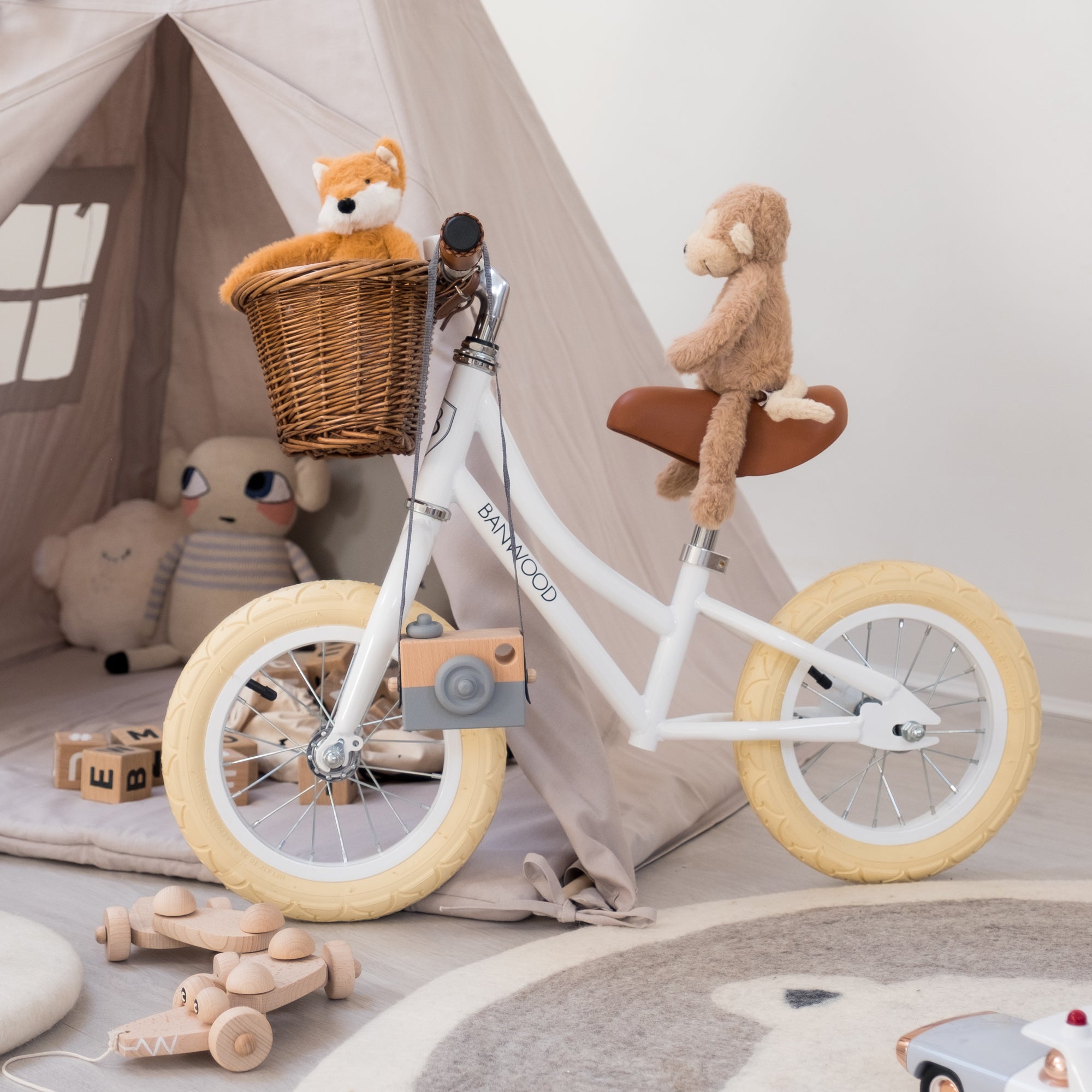 First Go Balance Bike by Banwood, styled by Bobby Rabbit.