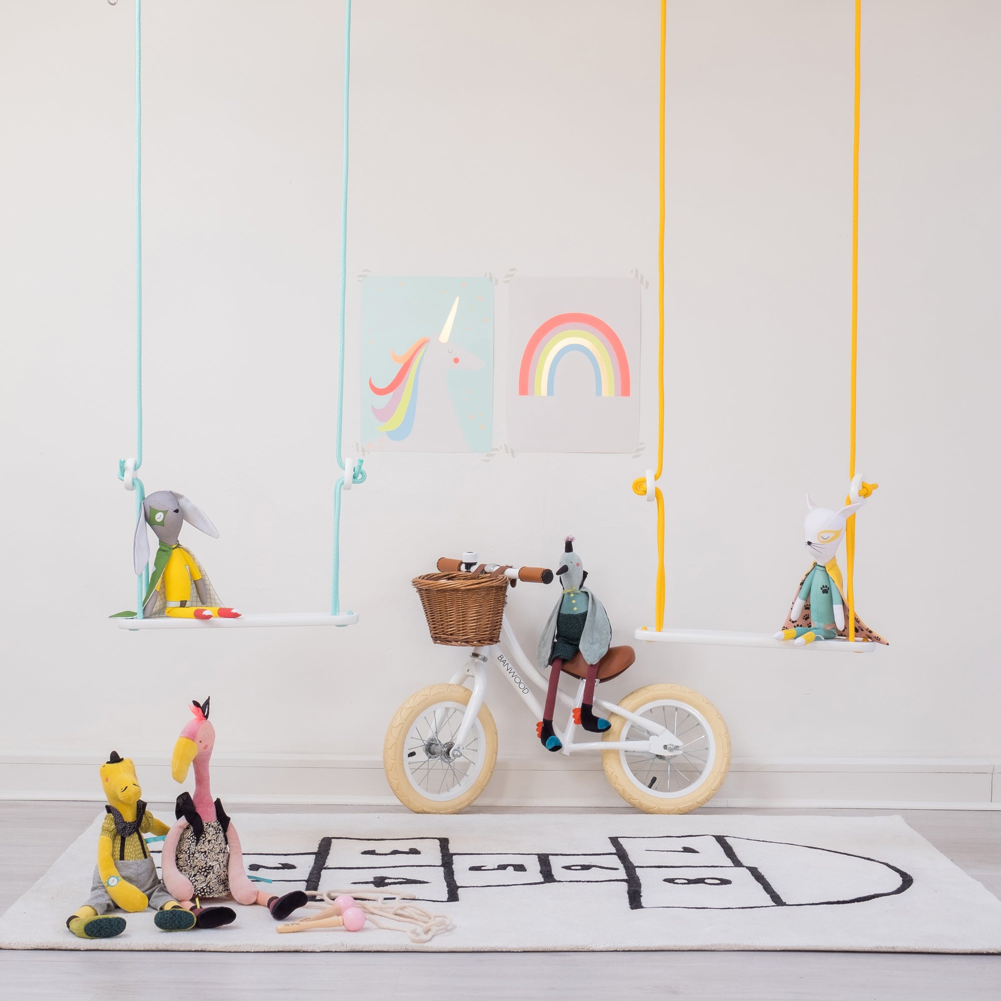 Toys and children's bedroom accessories, available at Bobby Rabbit.
