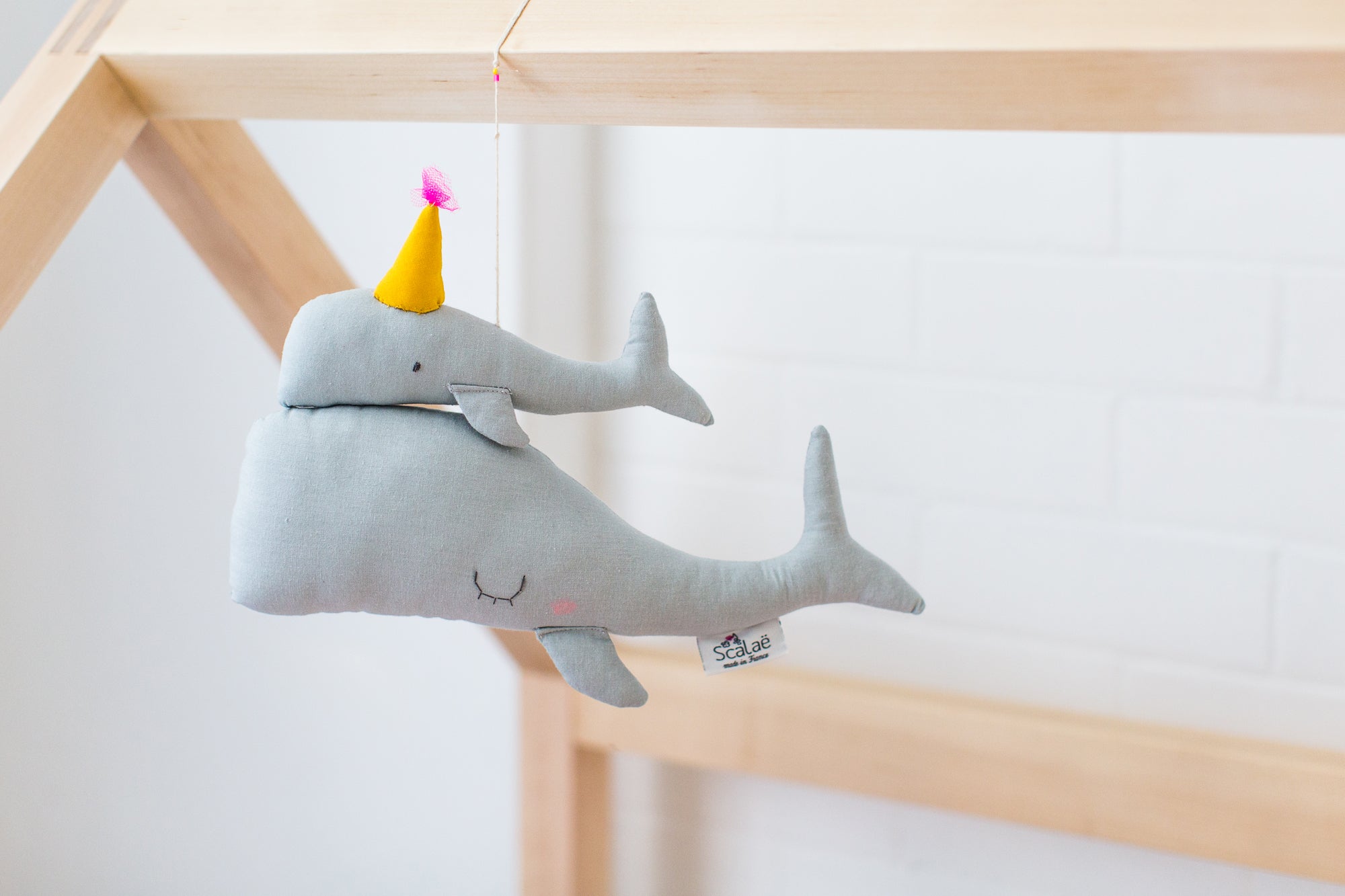 Mum and Baby Whale Mobile by Scalae, available at Bobby Rabbit.