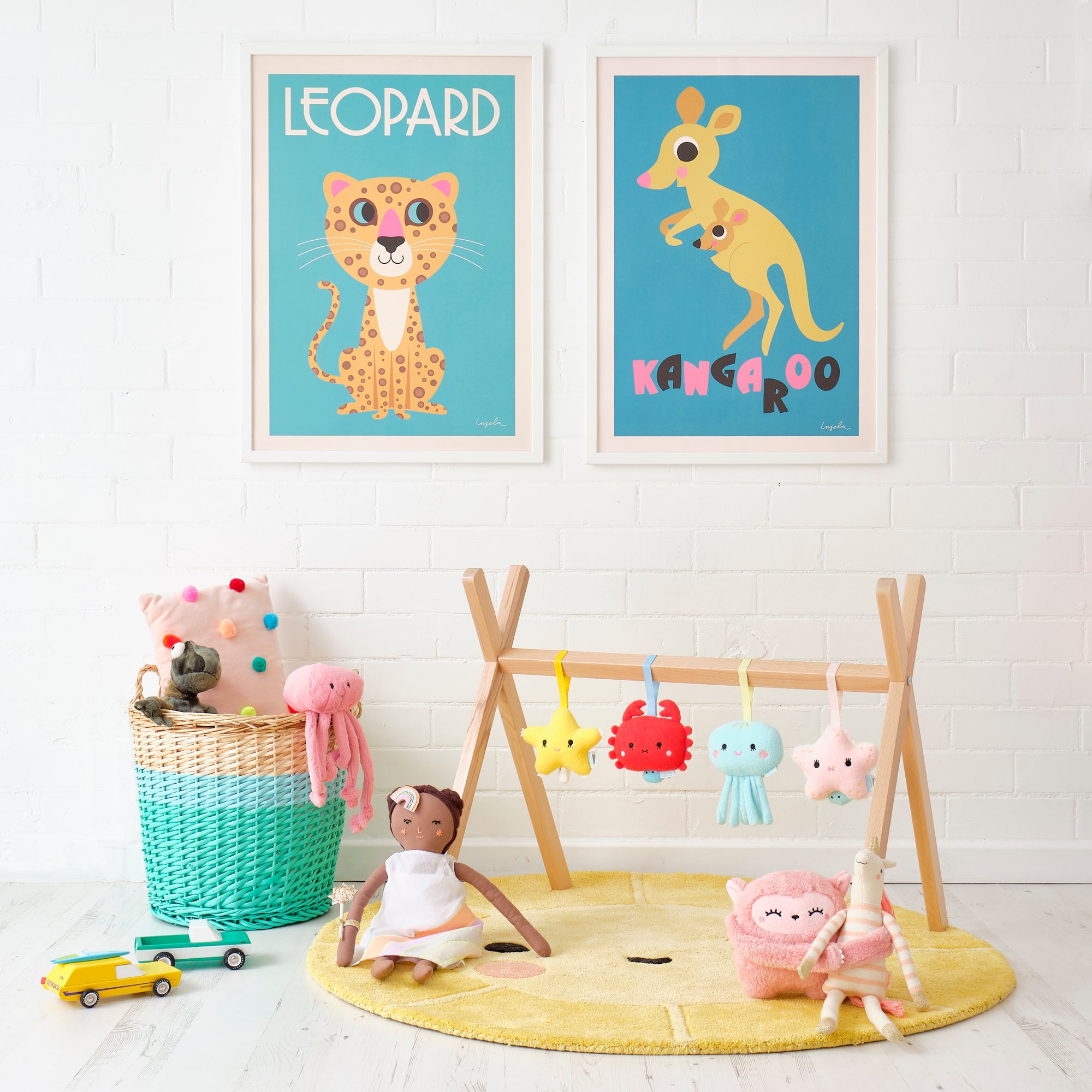 Play Gym, Posters and Toys, styled by Bobby Rabbit.