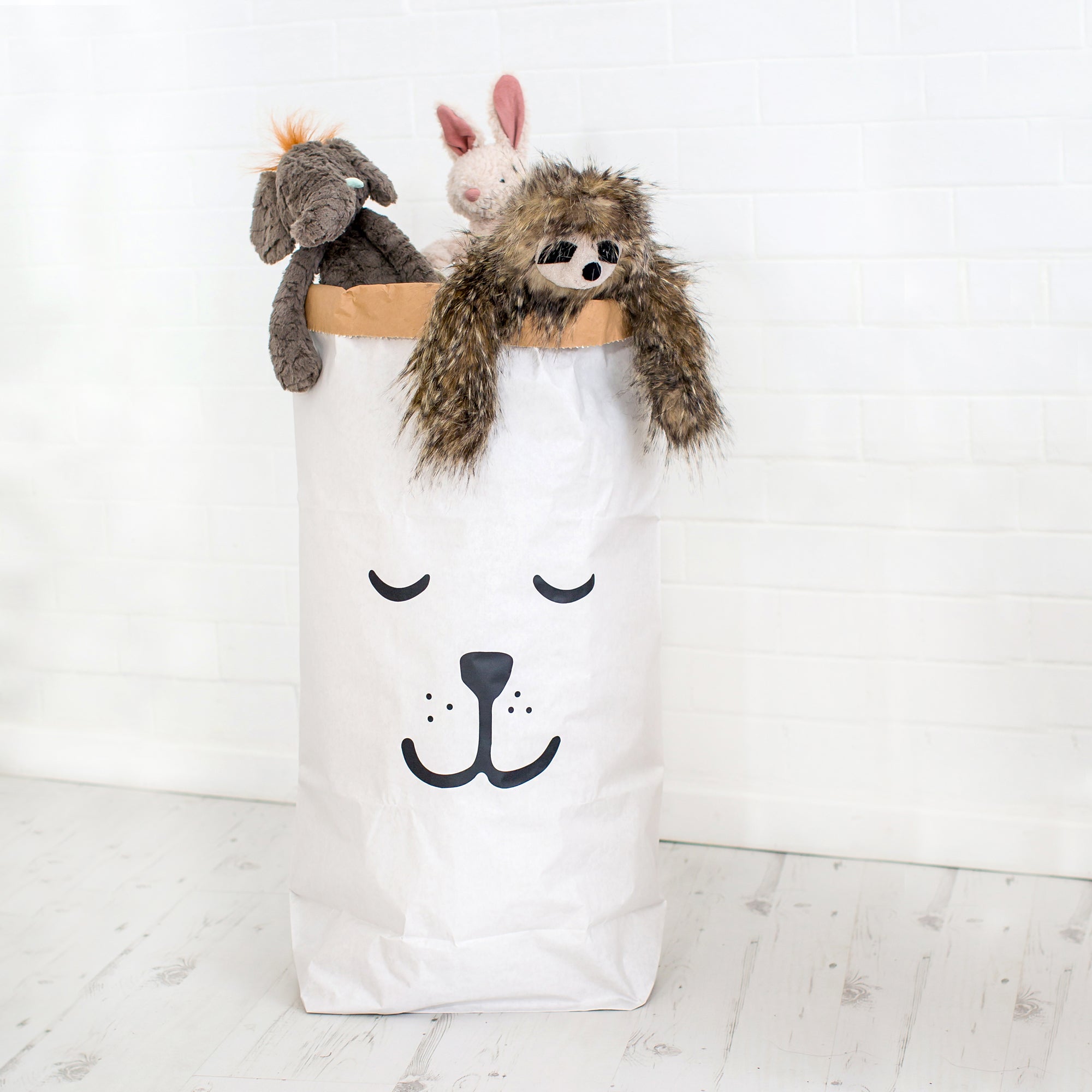 Sleeping Bear Storage Bag by Tellkiddo, available at Bobby Rabbit.