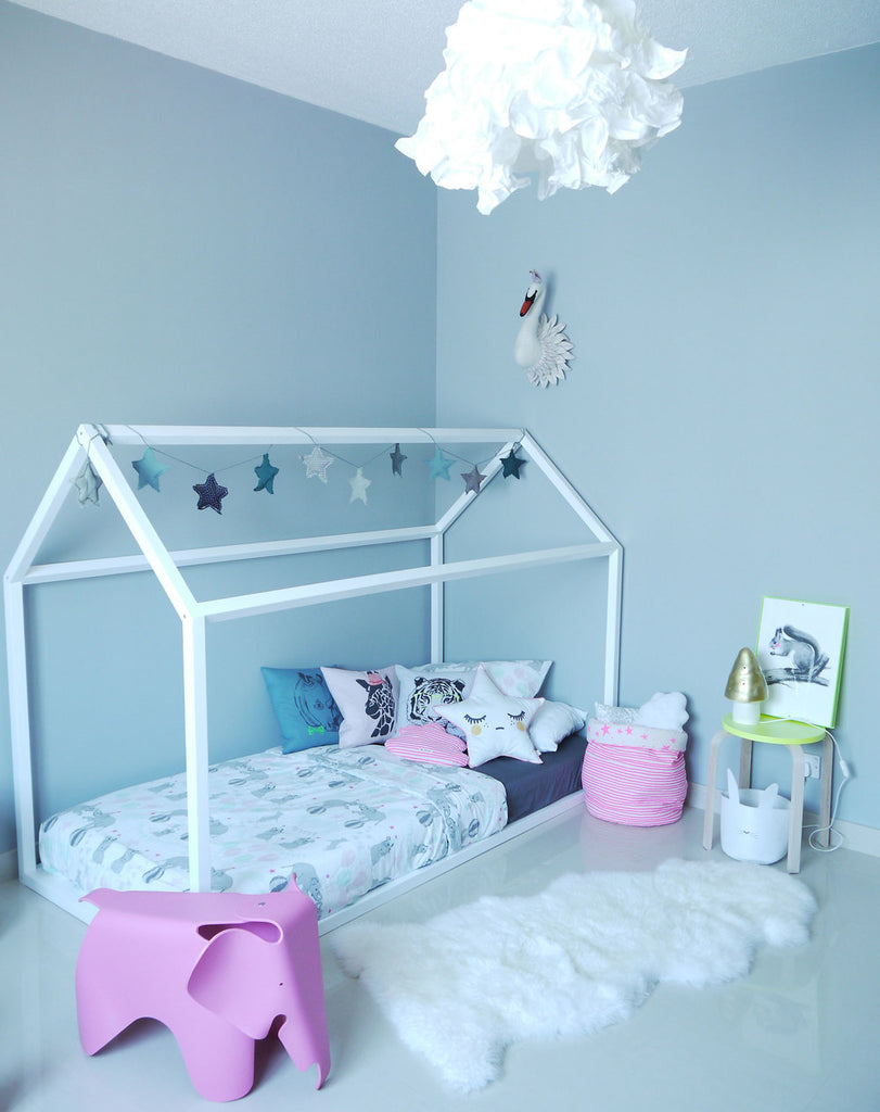 Stella and the Stars: a girl's room makeover featuring Bobby Rabbit products.