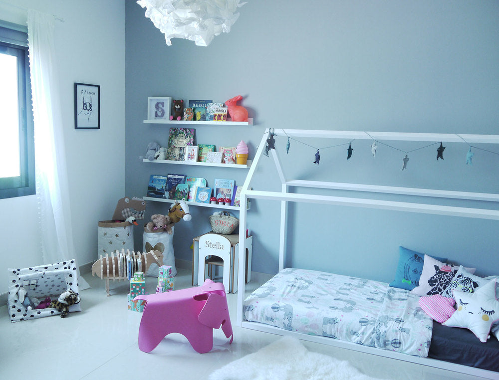 Stella and The Stars - a girl's room makeover featuring Bobby Rabbit products.