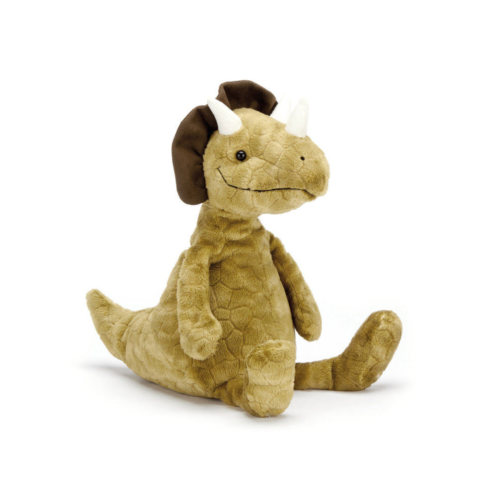 Trevor Triceratops by Jellycat, available at Bobby Rabbit.