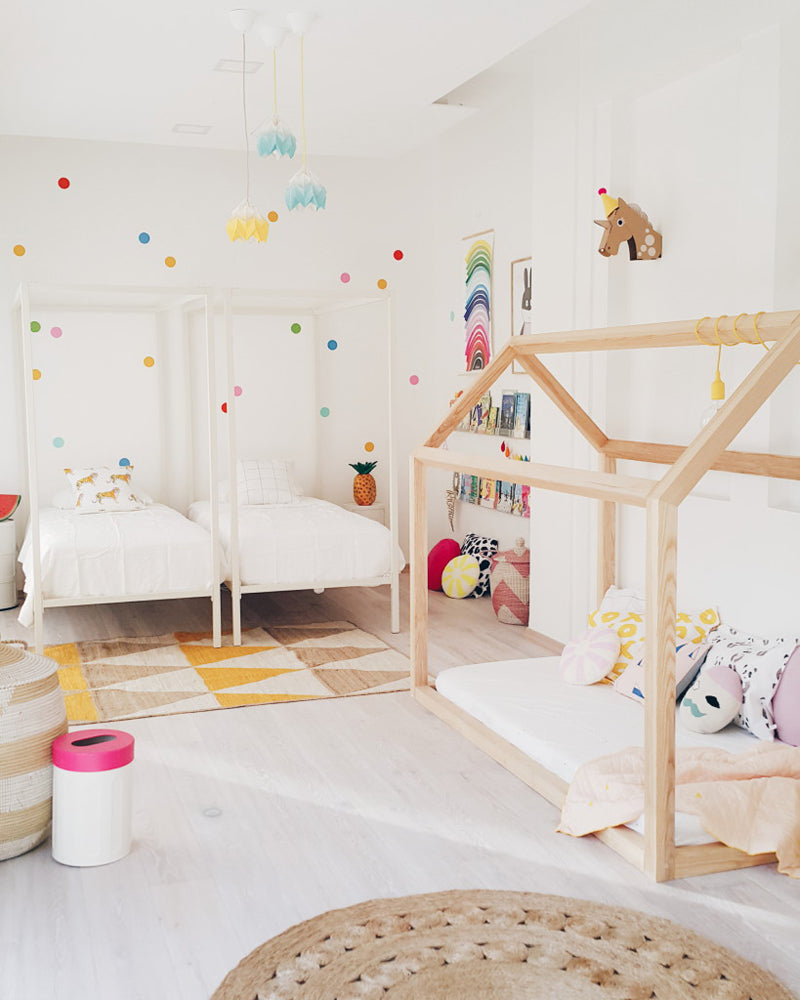 A Colourful Shared Girls' Room by Live Loud Girl, featured on Bobby Rabbit