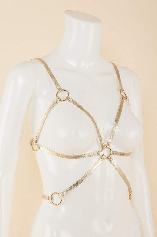 Gold Lace Cage Bra - Fräulein Kink
- 3