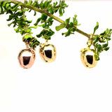 Gold apple charms in 9ct yellow and rose gold and 18ct Gold