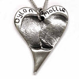 Curvy Heart Fingerprint charm