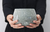 LUCY- Ceramic bowl in gray and white lines
