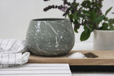 LUCY- Ceramic bowl in gray and white lines