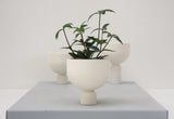 Mia- Modern ceramic planter in white- Short