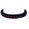 Red Rhinestone on Black Patent Leather Choker Collar Burlesque