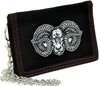 Evil Ram Horns Goat Head Tri-fold Wallet with Chain Alternative Clothing
