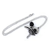 Alchemy Gothic Quietus Black Rose & Raven Skull Pendant Necklace
