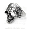 Alchemy Gothic Omega Occult Skull Ring