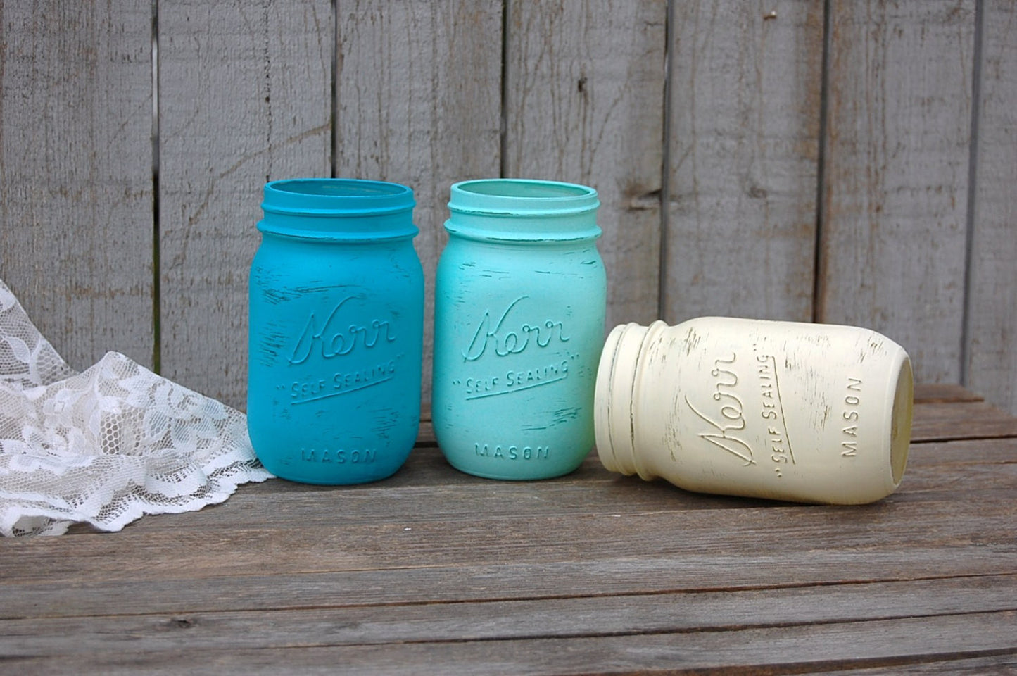 Painted mason jars - The Vintage Artistry