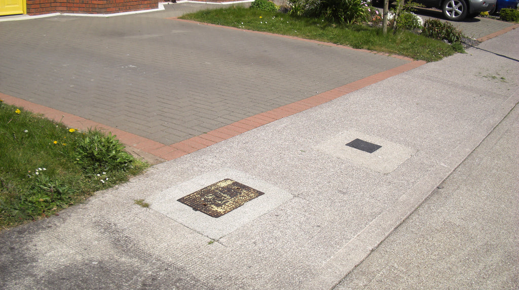 Cobblelock driveway power washed and treated with BENZ Biocidal Wash