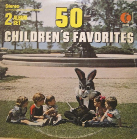 50 children's favorites - grown man in rabbit outfit