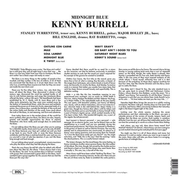 Kenny Burrell - Midnight Blue - import LP w/ gatefold & TWO bonus