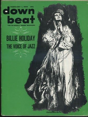Down Beat - Feb 1, 1962 / Billie Holiday - The Voice of Jazz / David Stone Martin cover art