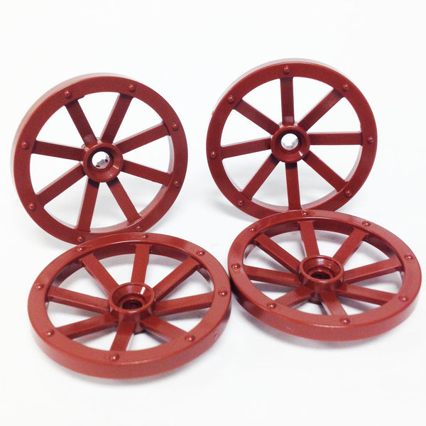 Lego 2 Reddish Brown Wagon Wheel tire 33 mm
