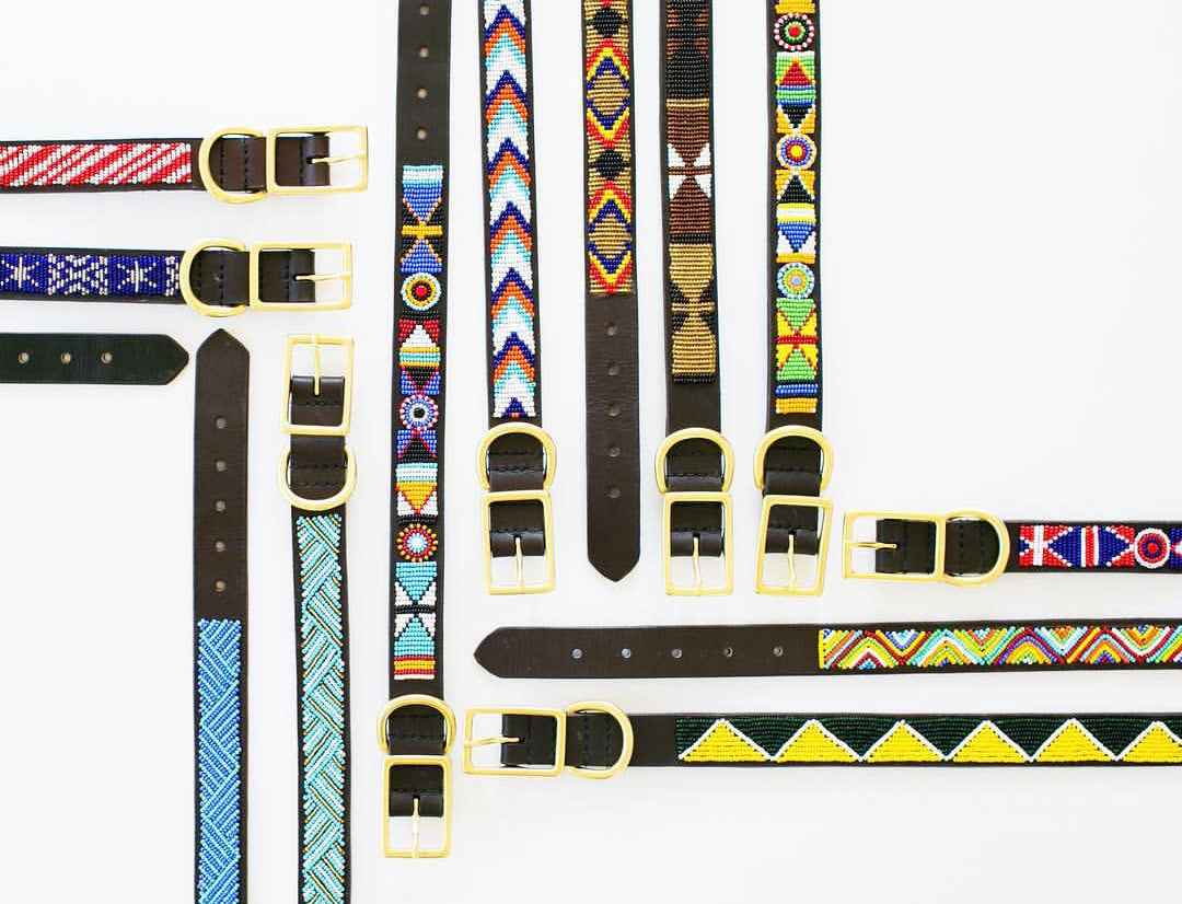 ethically made beaded dog collars