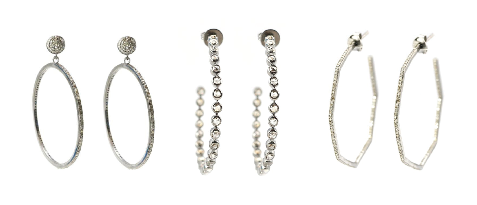 diamond hoop earrings