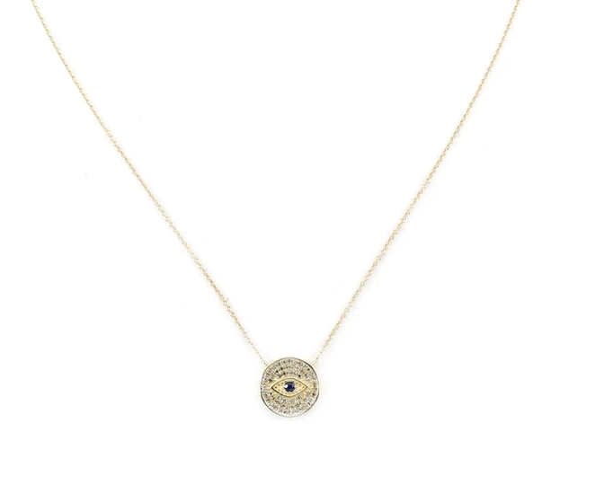 diamond evil eye necklace