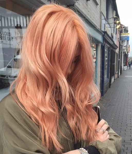 pastel hair colors: rose gold