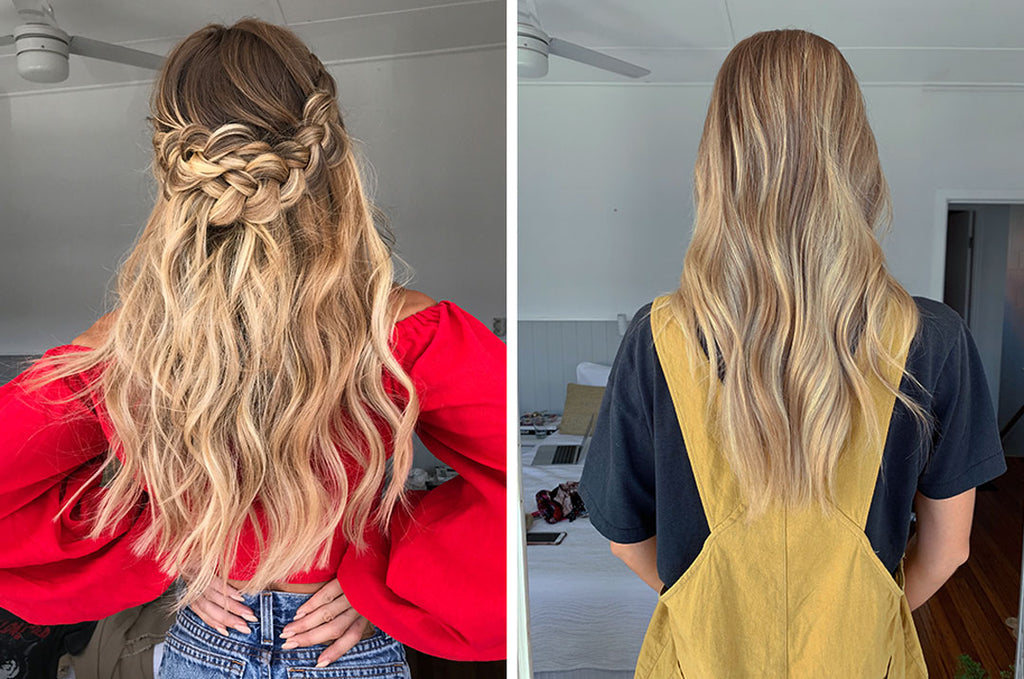 how to do a braid crown with halo hair extensions
