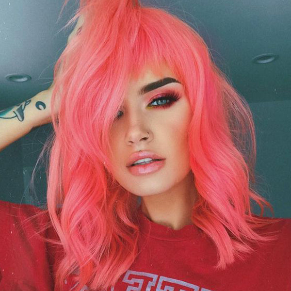 pastel hair colors: hot pink