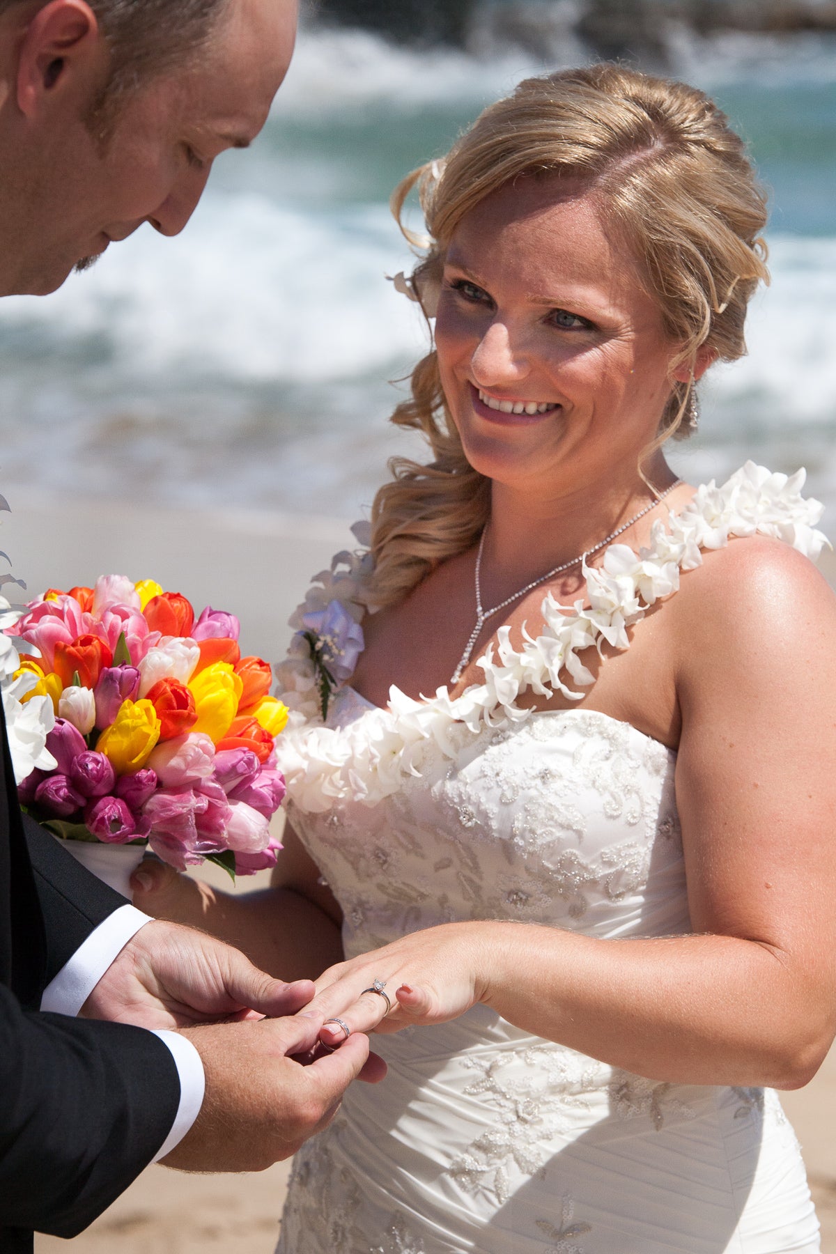 Bride and Groom marry at Ironwoods Bay, Maui, Hawaii