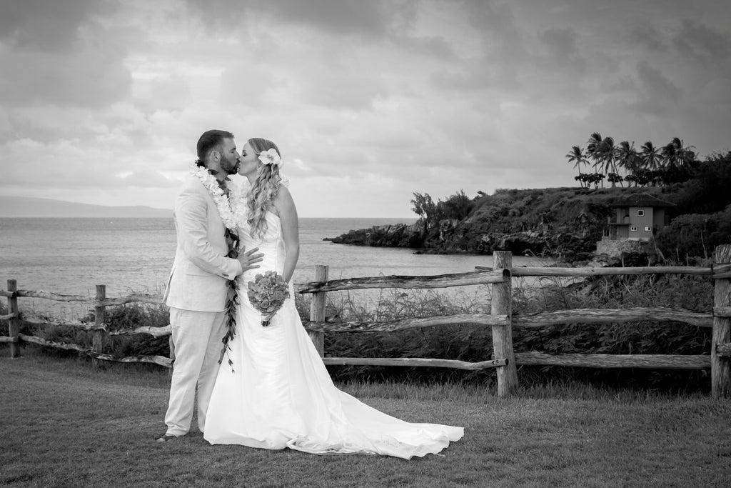 Bride and Groom Marry at Kapalua Bay, Maui