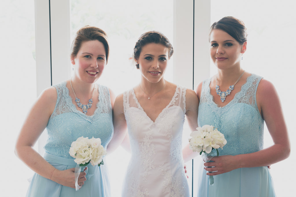 Bride and Bridesmaids Pose, Hawaii Wedding