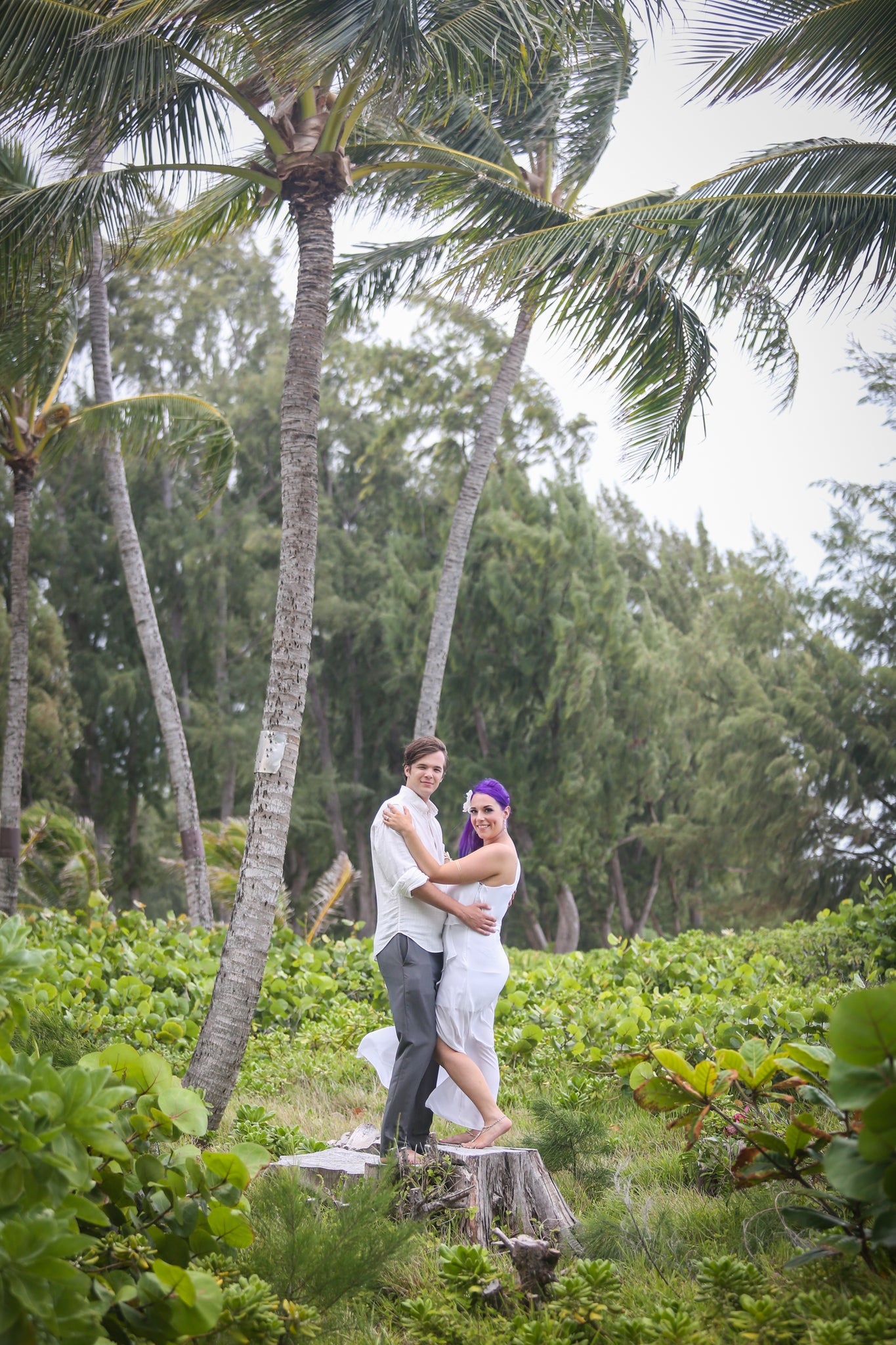 Suzie and Scott Elopement at Waimanalo Bay, Oahu