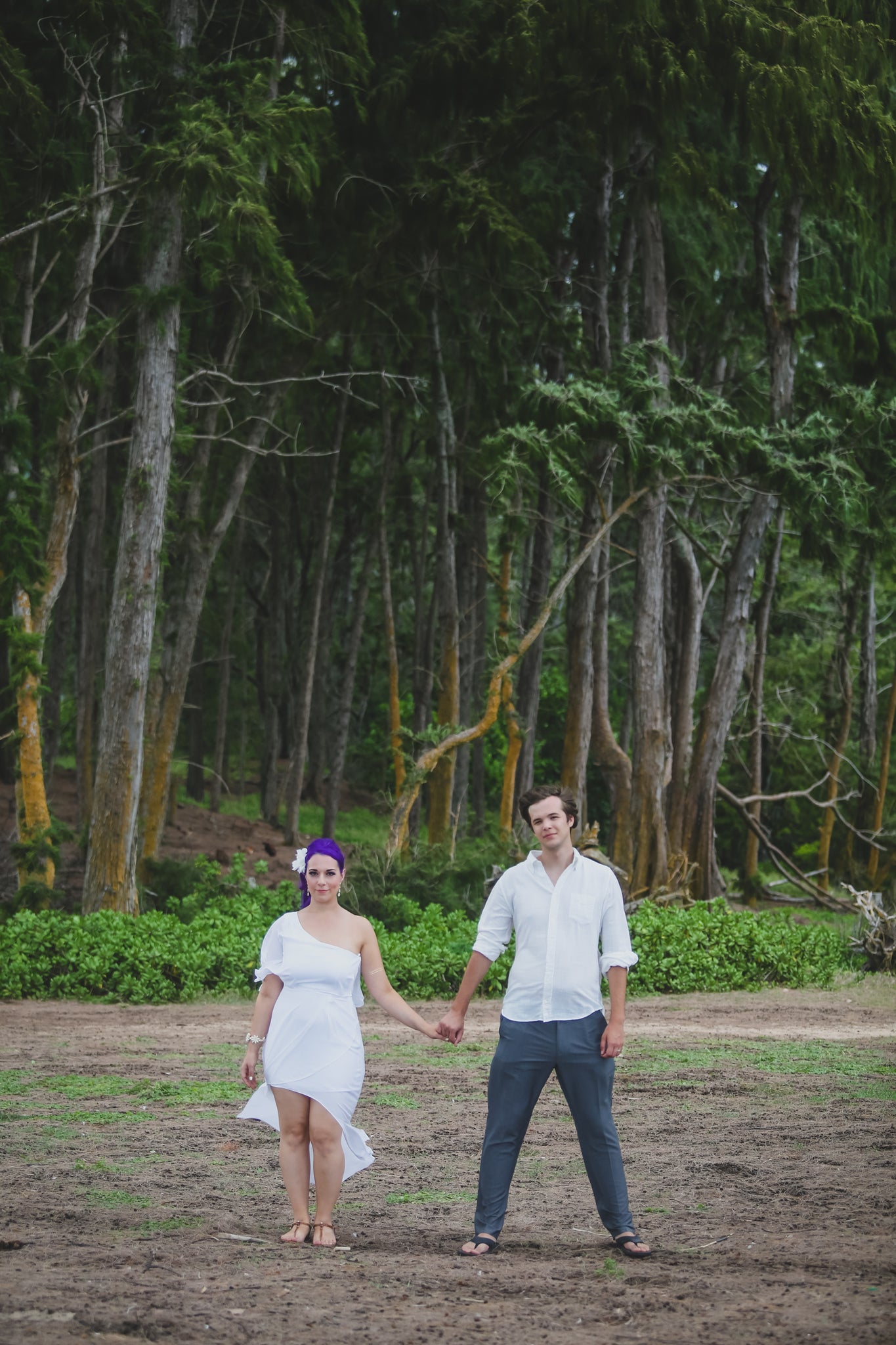 Suzie and Scott Elopement at Waimanalo Bay, Oahu