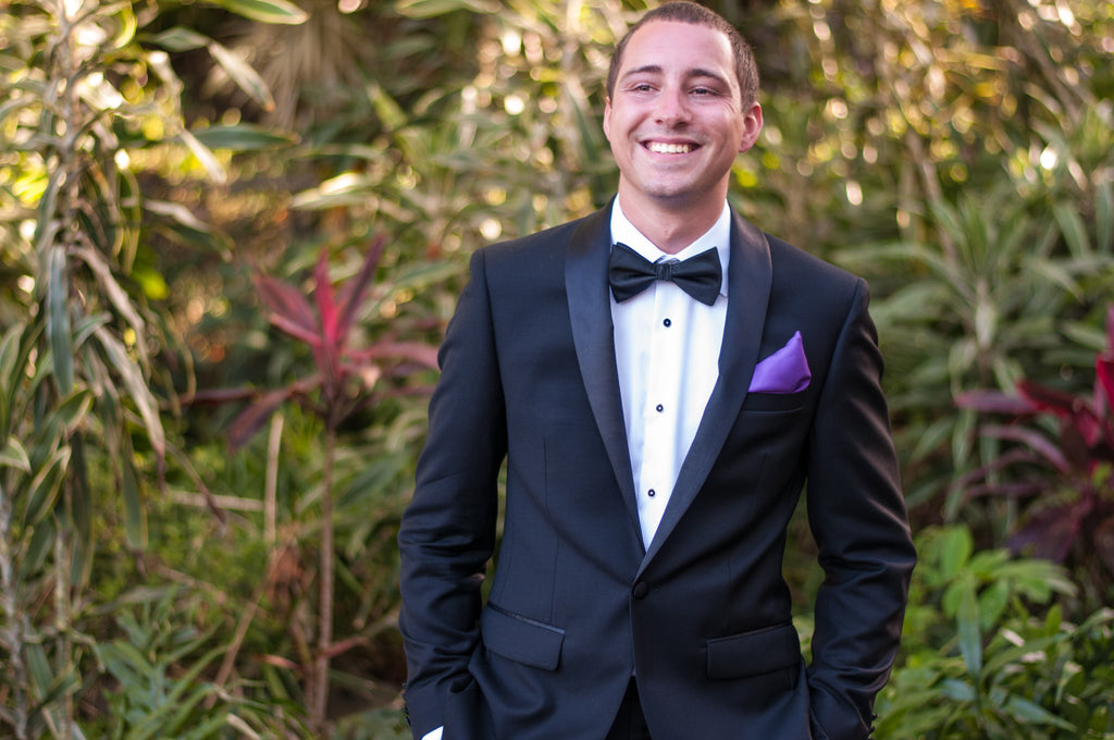 A Groom smiles before his Wedding in Maui