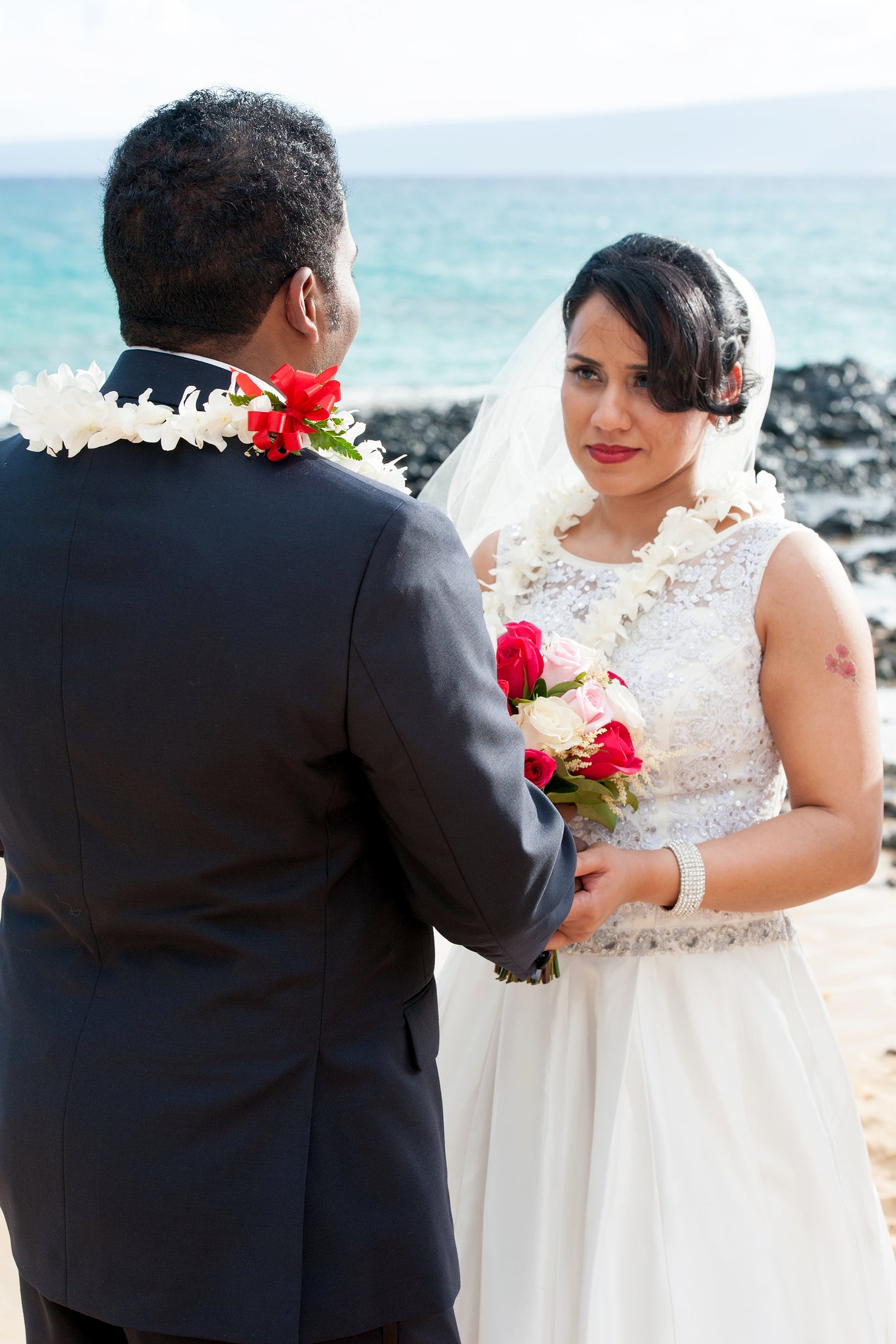Bride and Groom marry in Makena, Maui