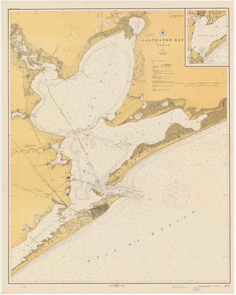galveston bay texas historical map 1915 nautical chart galveston bay chart