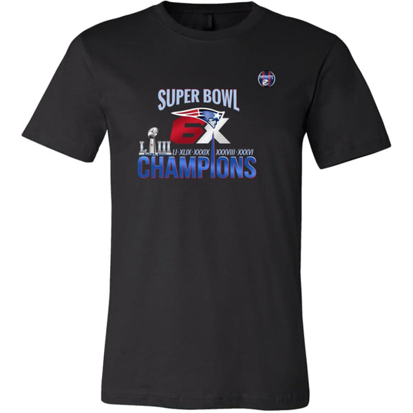 patriots 6x champs shirt