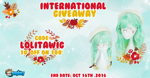 Lolita Green Curly Hair Wig Giveaway