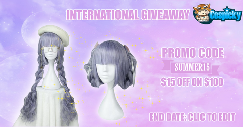 Lolita Purple Wig INTERNATIONAL FREE GIVEAWAY