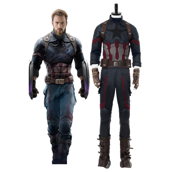 Infinity War Captain America Costume Shield Cosplay Men Steven Rogers Avengers3